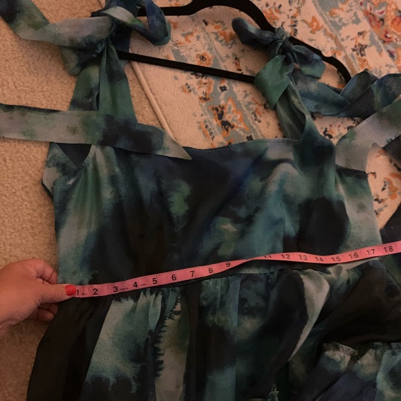 BHLDN Teal Tie-Dye Midi Dress - Picture 5 of 5